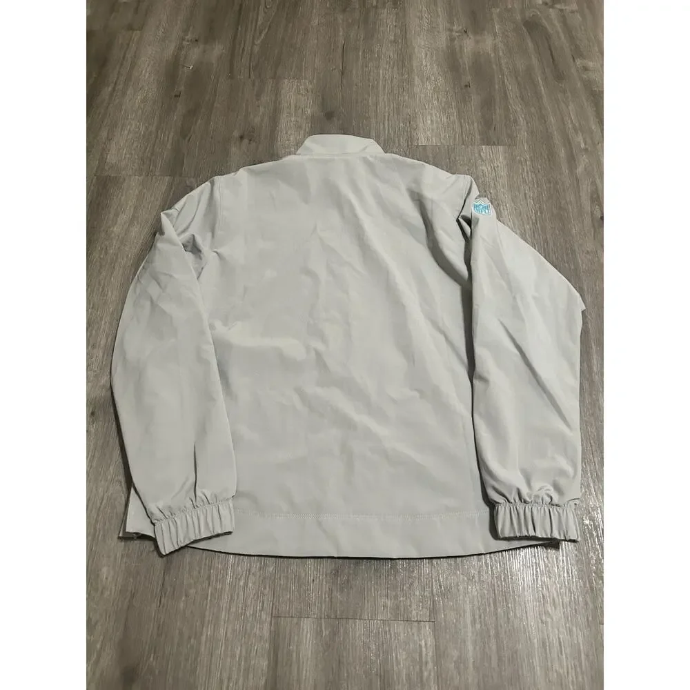 Nike NFL Miami Dolphins Jacket Mens M Gray On-Field Track Coaches Windbreaker